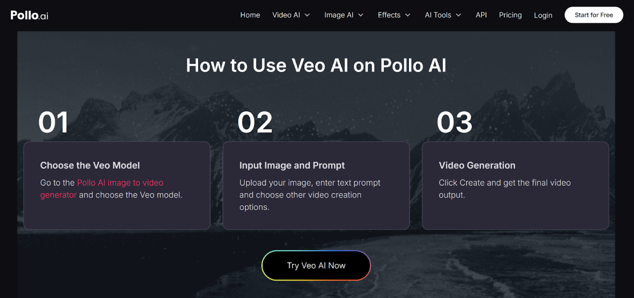 How to Use Veo 3 to Create AI Videos with Soundtracks on Pollo AI