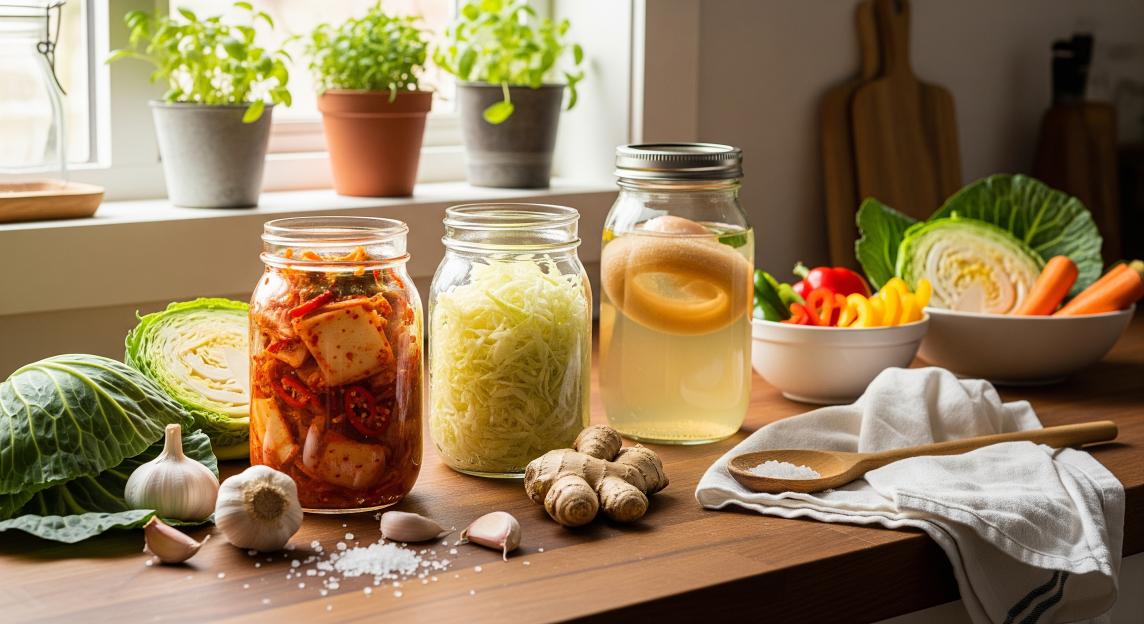 various stages of fermentation