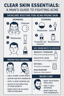 clear skin essentials for men fighting acne