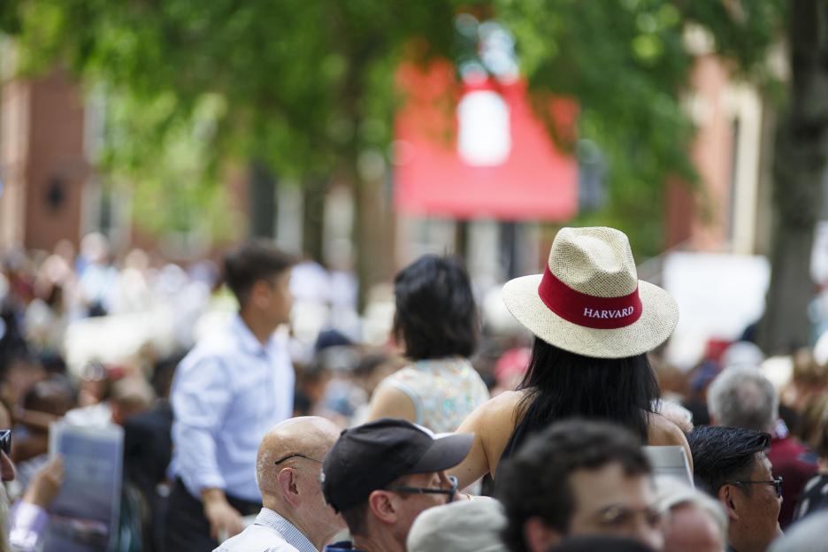Harvard seniors gather for Class Day.