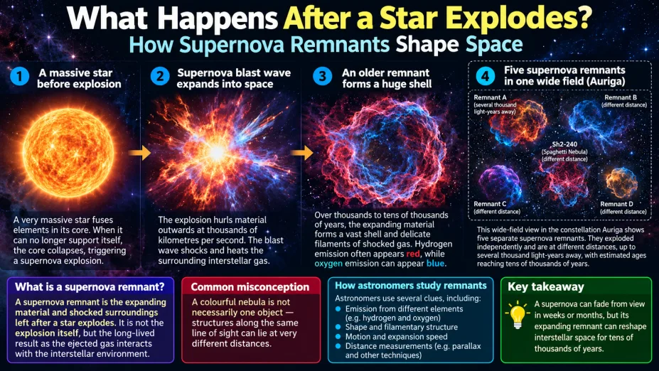 What Happens After a Star Explodes? How Supernova Remnants Shape Space
