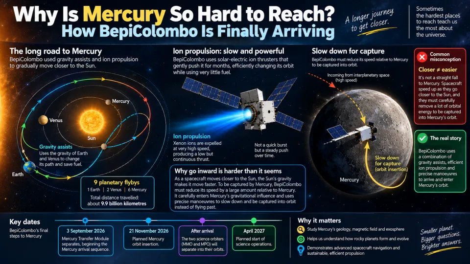 Why Is Mercury So Hard to Reach? How BepiColombo Is Finally Arriving