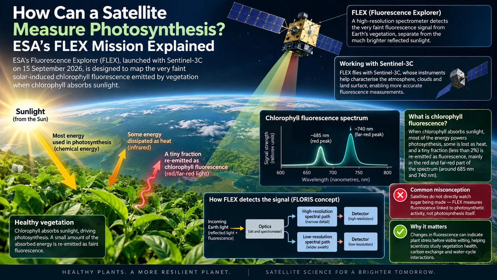 How Can a Satellite Measure Photosynthesis? ESA’s FLEX Mission Explained
