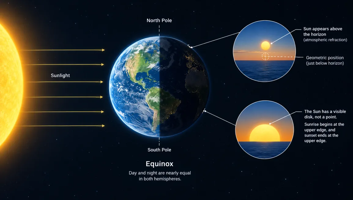 Why Day and Night Aren’t Exactly Equal on the Equinox