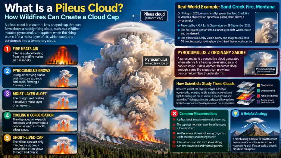 What Is a Pileus Cloud? How Wildfires Can Create a Cloud Cap