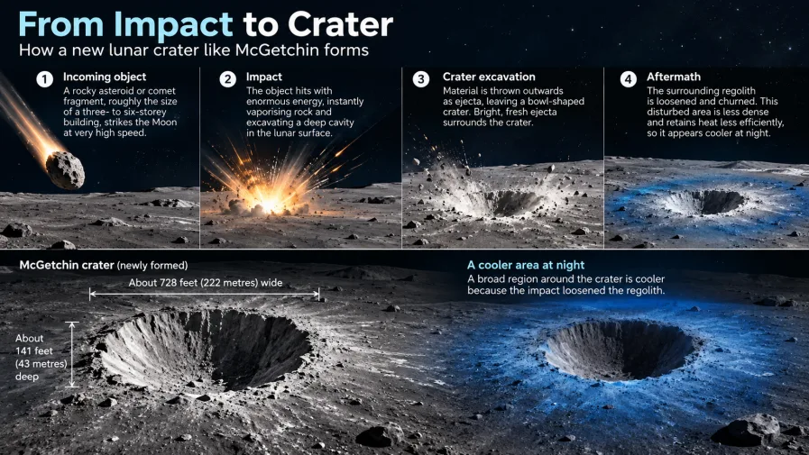 How New Moon Craters Form — and What McGetchin Teaches Us